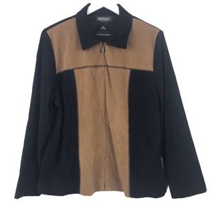 Vintage Briggs Fill Zip Velour Colorblock Blazer